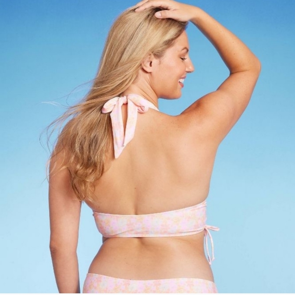 NWT Womens Wild Fable LongLine Halter Bikini Top. Size XL - Picture 2 of 7